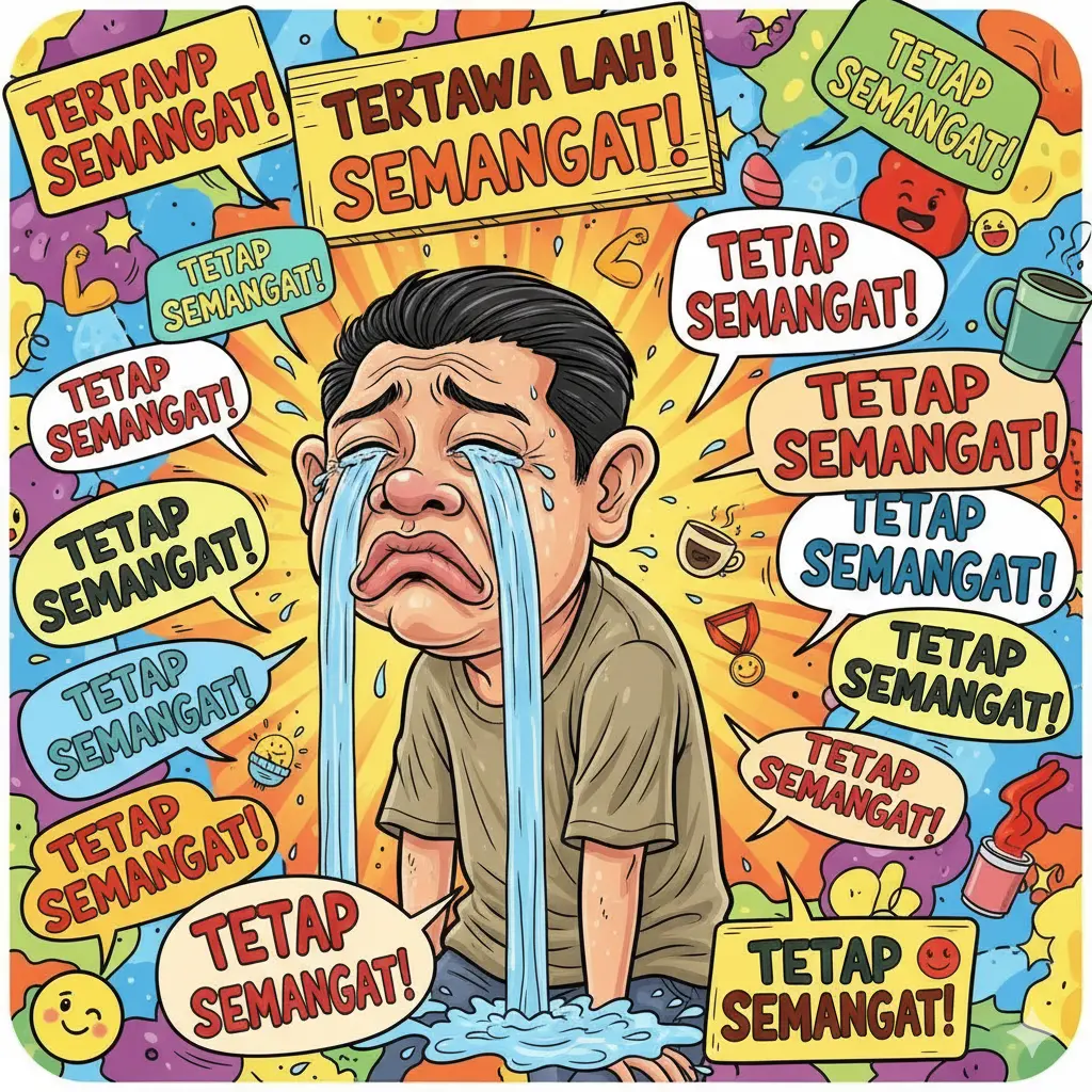 Tersenyumlah, Walau Hidup Sedang Menampar: Komedi Gelap Tentang Toxic Positivity